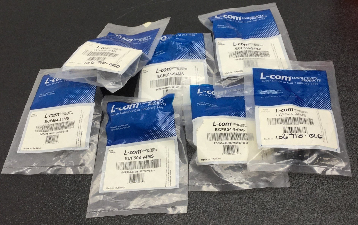 New Lot of 7 New L-Com ECF504-94MS Firewire Cable Connector Adapter