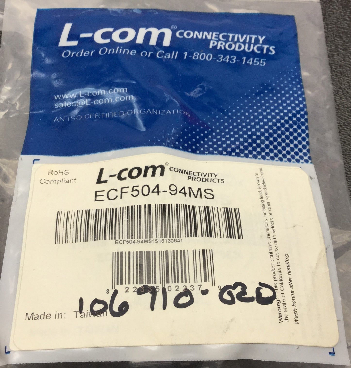 New Lot of 7 New L-Com ECF504-94MS Firewire Cable Connector Adapter