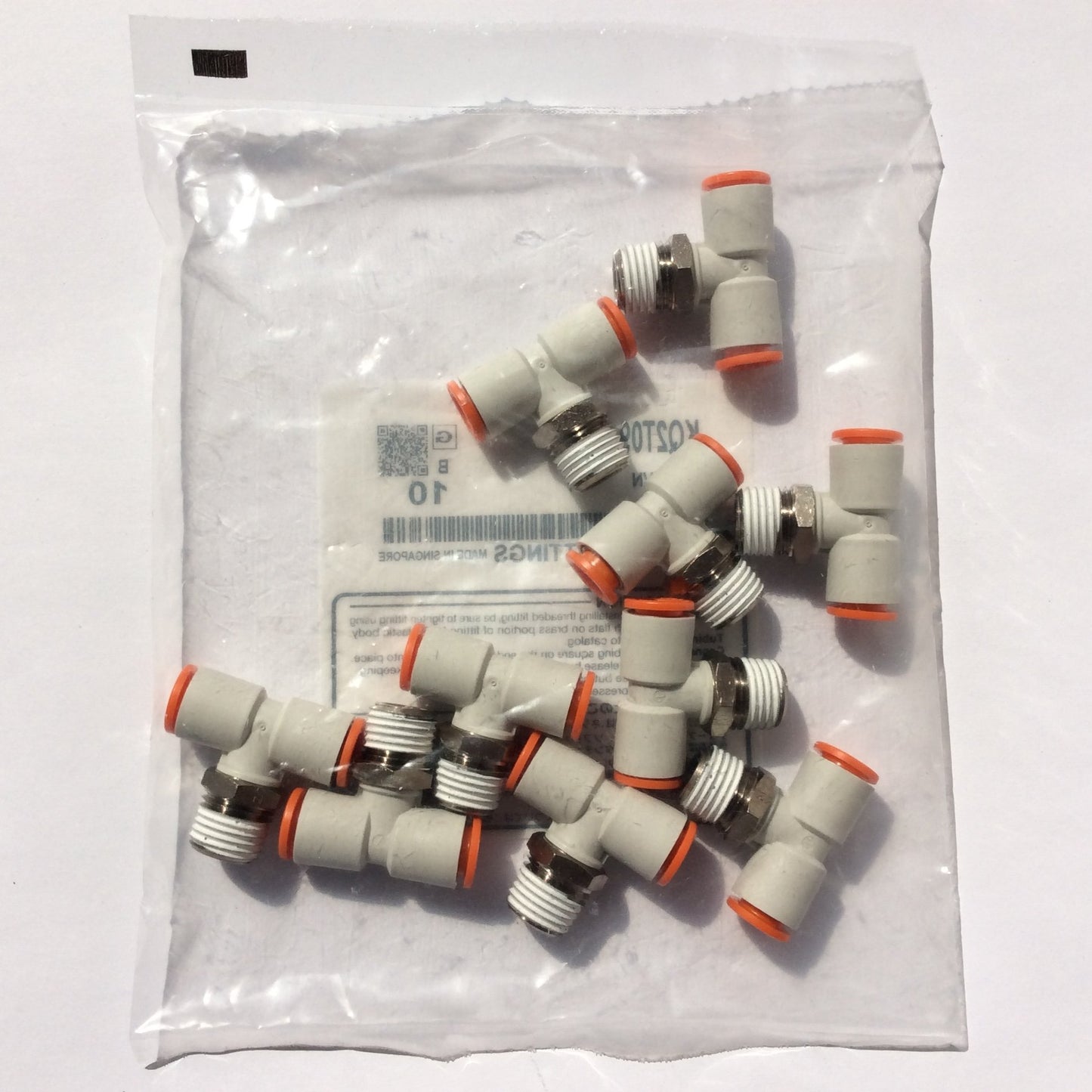 New Lot of 10 SMC KQ2T09-35NS Pneumatic Branch Tee Fitting 5/16" Tube x 1/4" NPT