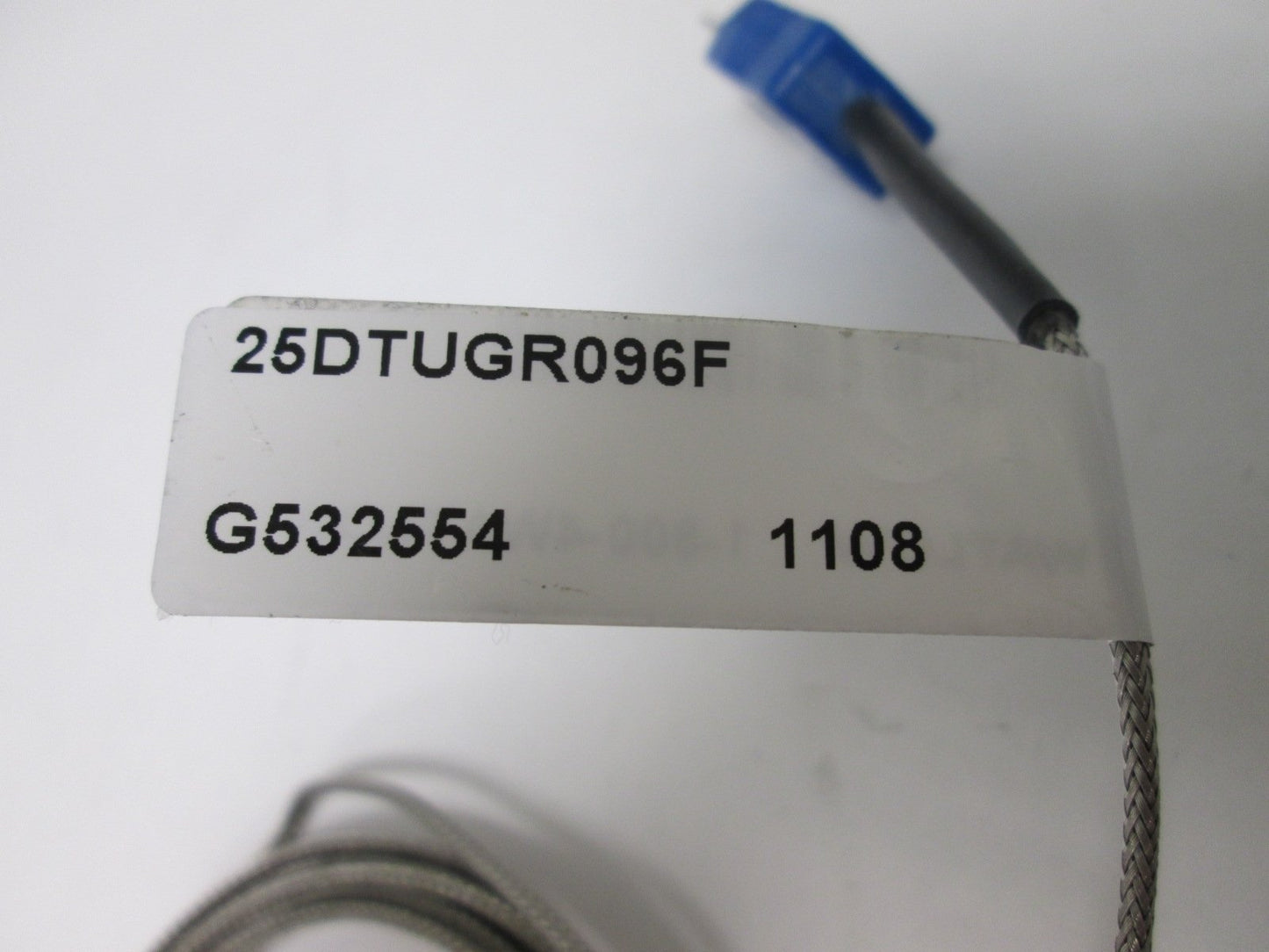 Used Watlow 25DTUGR096F 25 Flange Thermocouple, 8" Long x 3/16" Diameter, Type T
