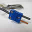 Used Watlow 25DTUGR096F 25 Flange Thermocouple, 8" Long x 3/16" Diameter, Type T
