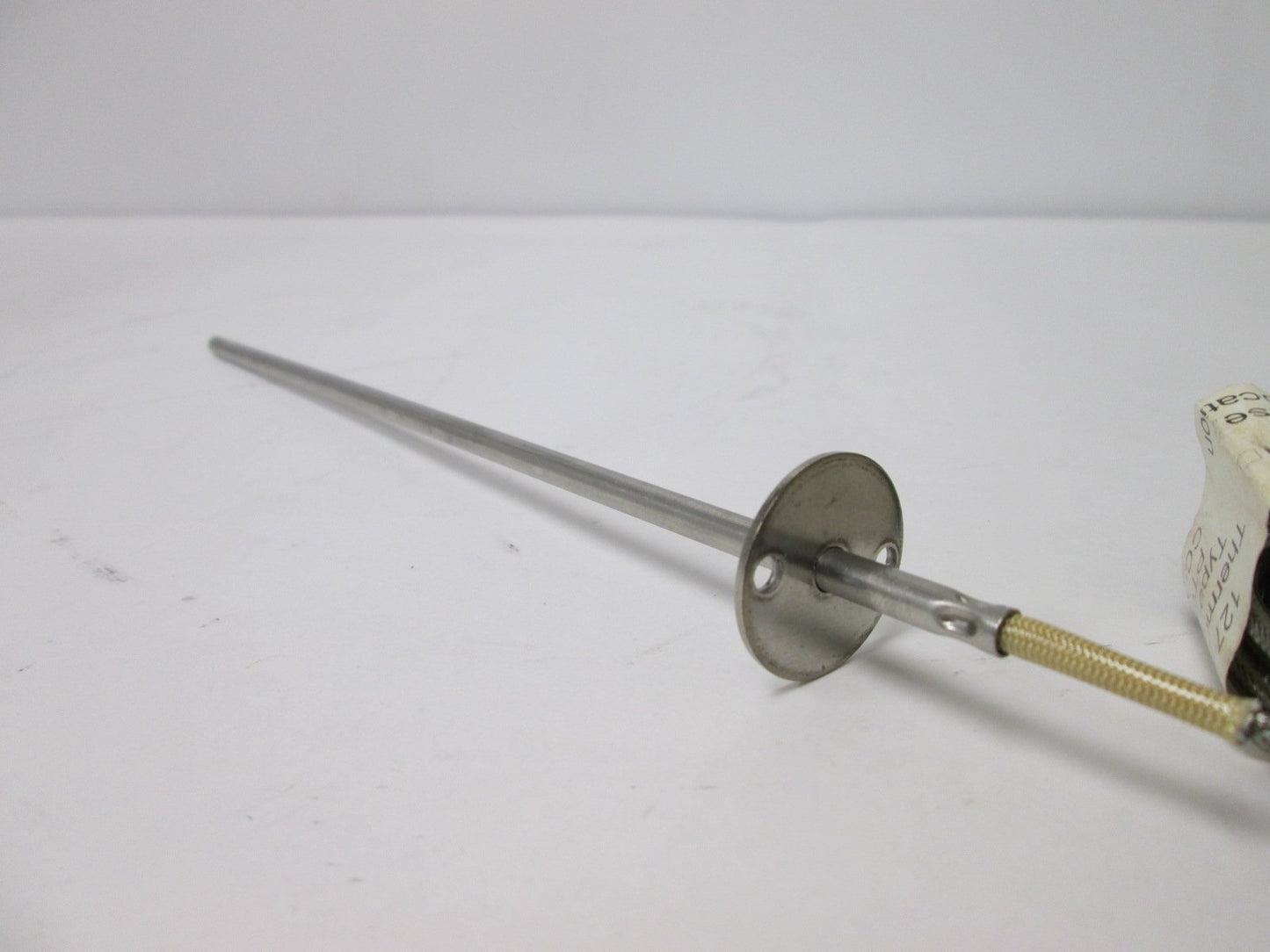 Used Watlow 25DTUGR096F 25 Flange Thermocouple, 8" Long x 3/16" Diameter, Type T