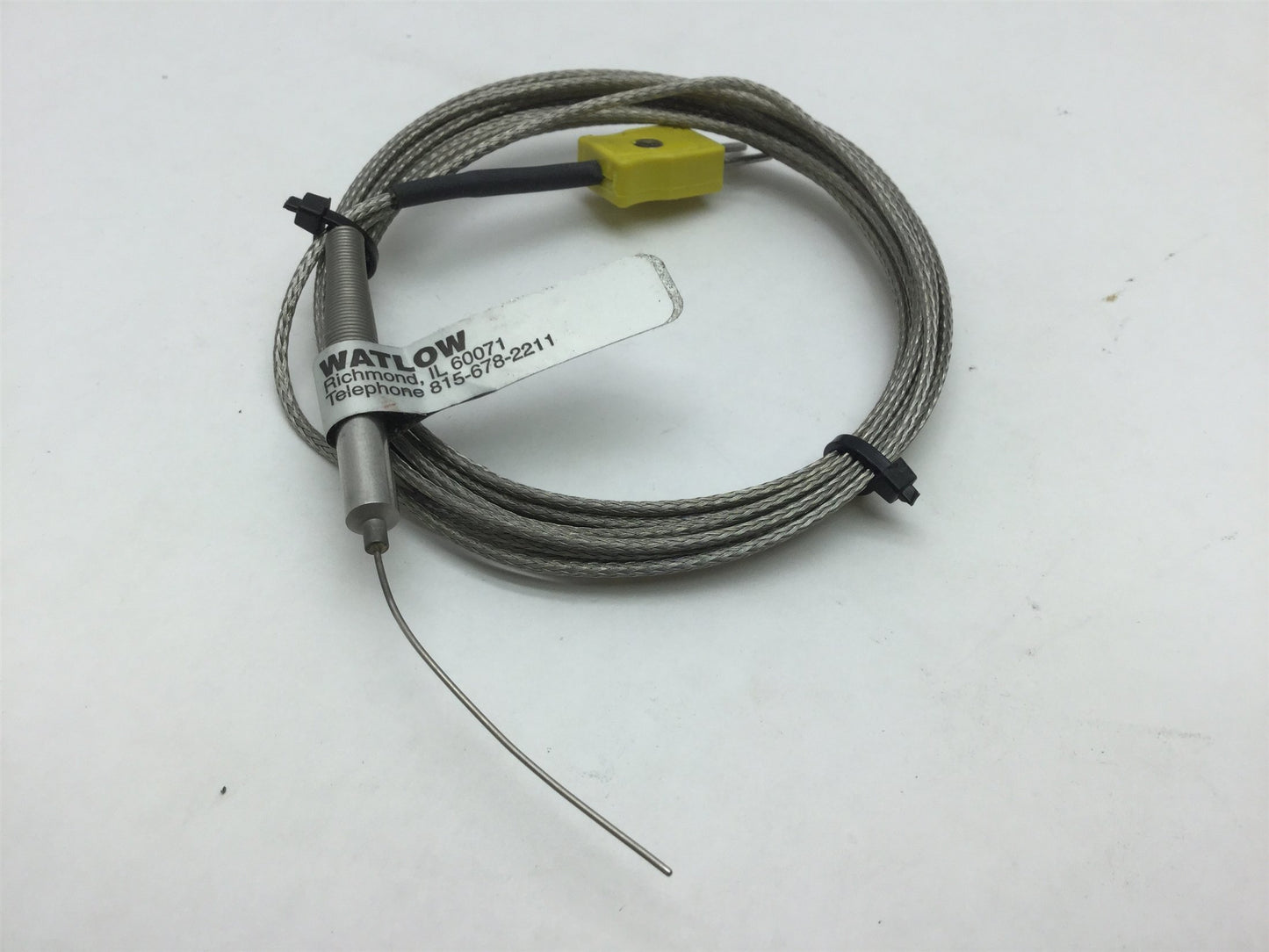 Used Watlow AFCJ0FA020UK100 MI Thermocouple, Type K, 100", Mini Plug Probe 2"