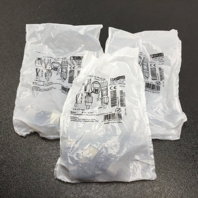 New Lot of 3 New Phoenix Contact Q 0,75/4 IDC/18-18 KU-KU BK Conductor Connector