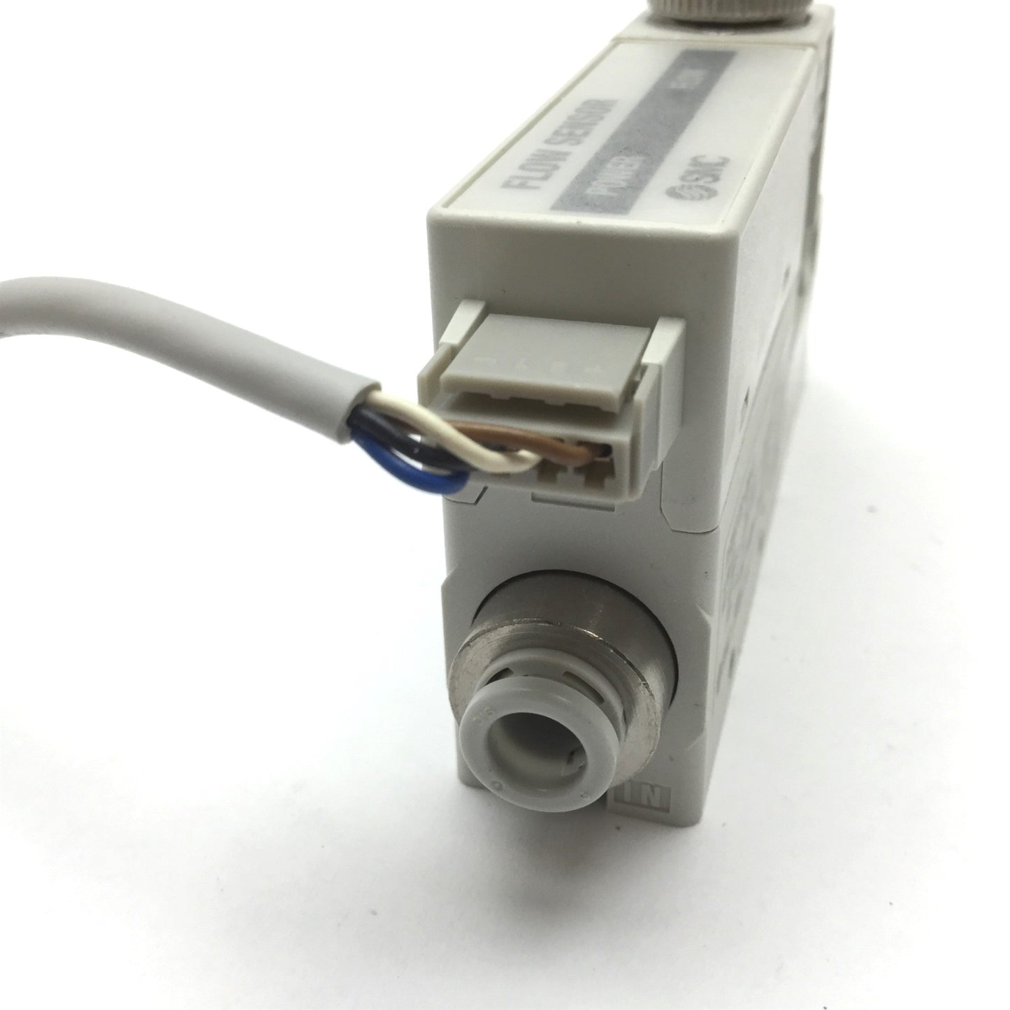 Used SMC PFM510S-C6-1 Digital Flow Switch, Range: 0.2-10 l/min, 6mm Tube, 0.75MPa