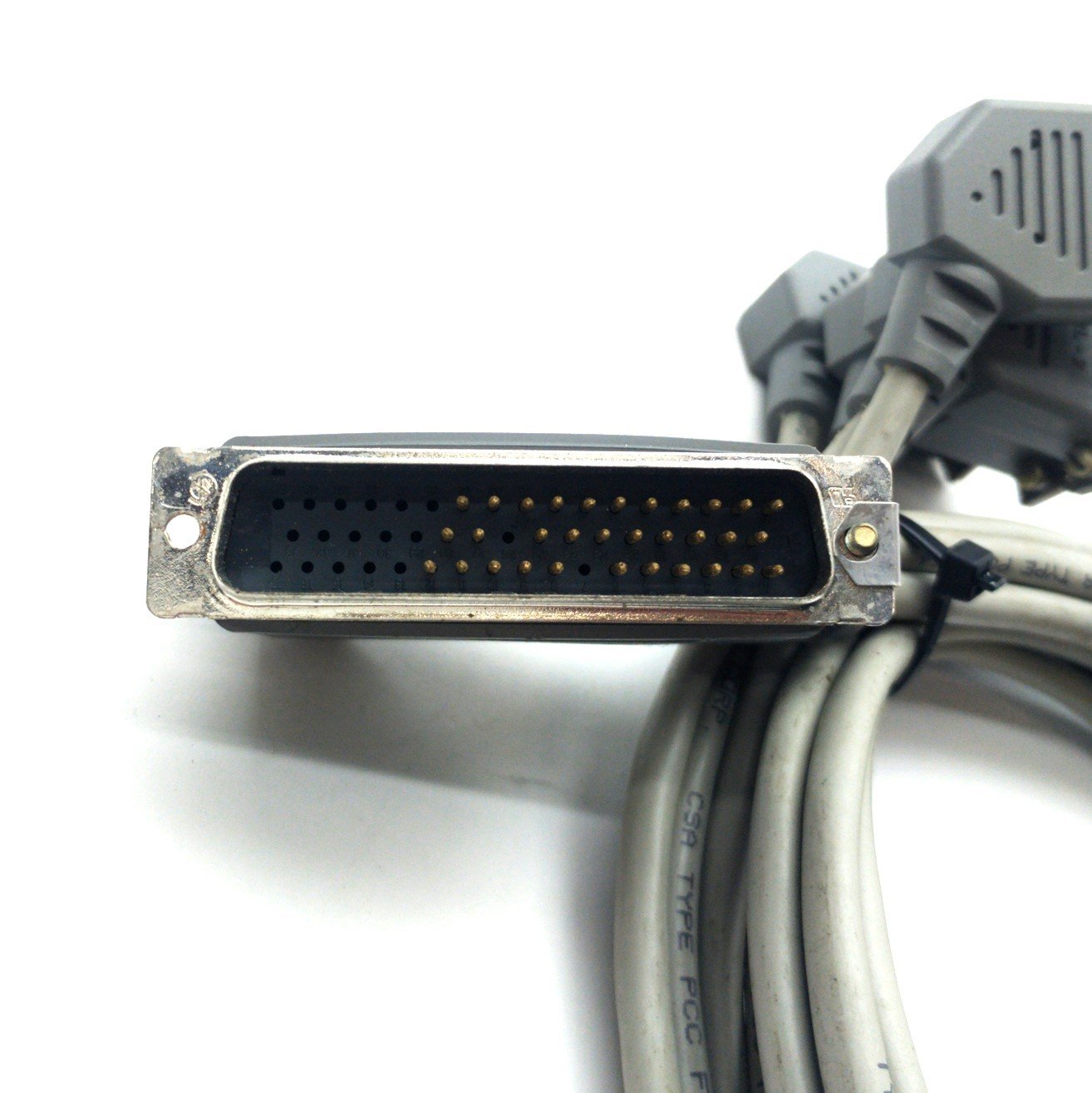 Used Adept 10330-11140 Rev. A Robot Cable Assembly, DB50 to 4x DB15, 36 Inches Long