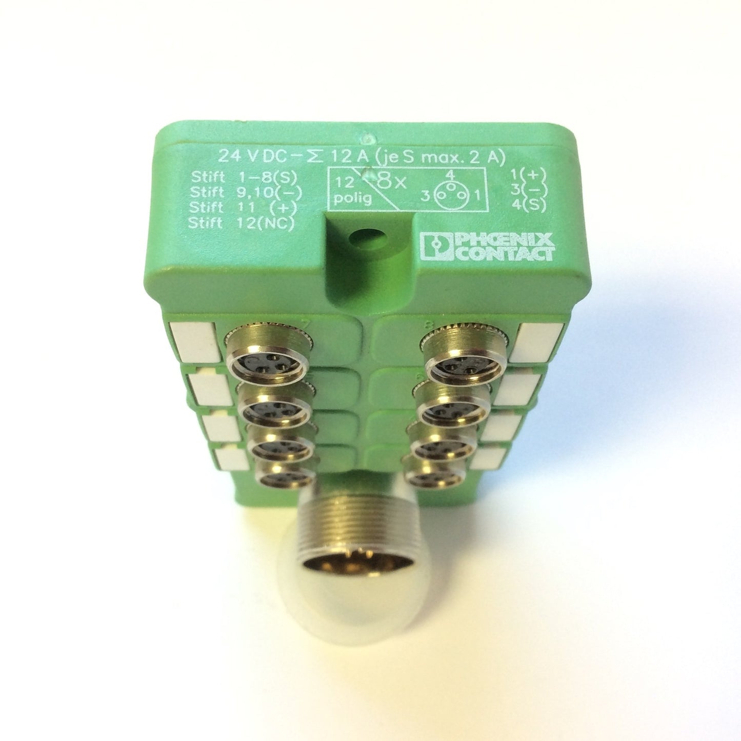 Used Phoenix Contact 1680092 Housing SACB-8/ 3P-12CON-M8, 24VDC M8 Socket 3-Positions