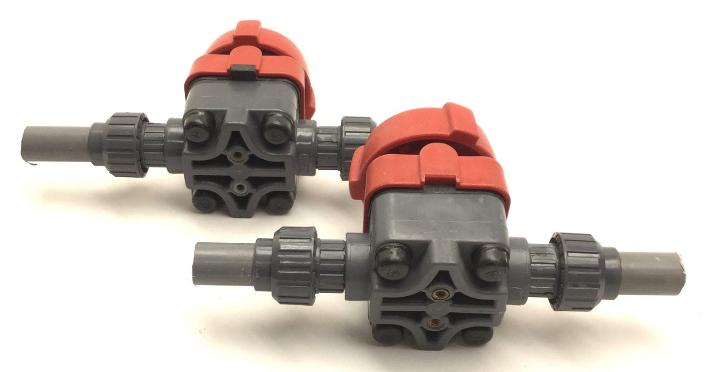 Used Lot of 2 FIP DN 15, d 20, PN 10 Diaphragm Valves, 15mm Ports, EPDM Batch