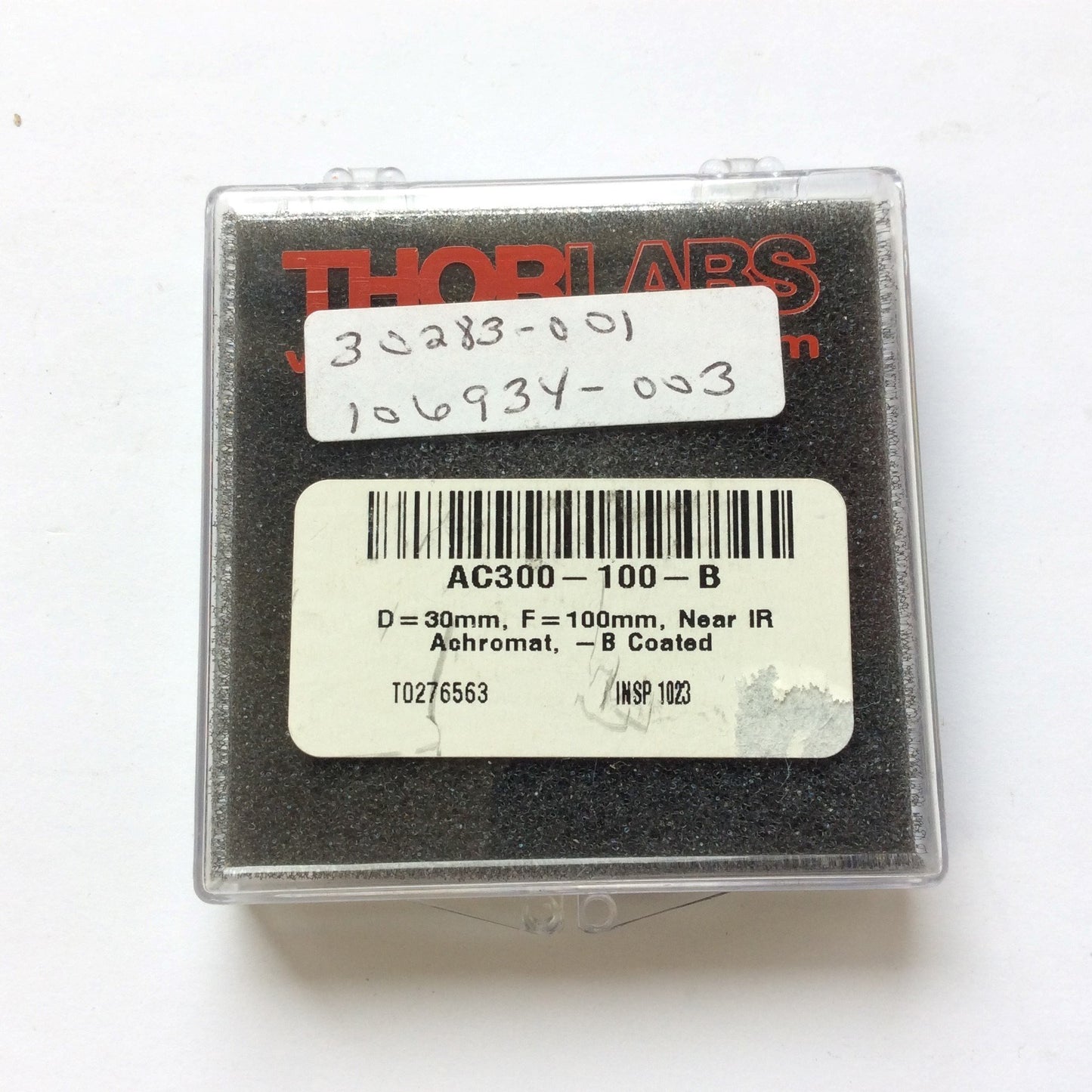 New – Open box Thorlabs AC300-100-B Achromatic Doublet, 30 mm Dia, Arc: 650-1050 nm, F=100 mm