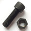 Used Lot of 16 Socket Head Allen Cap Steel Screw Bolt Hardware w/ Nut 5/8-11 x 2"