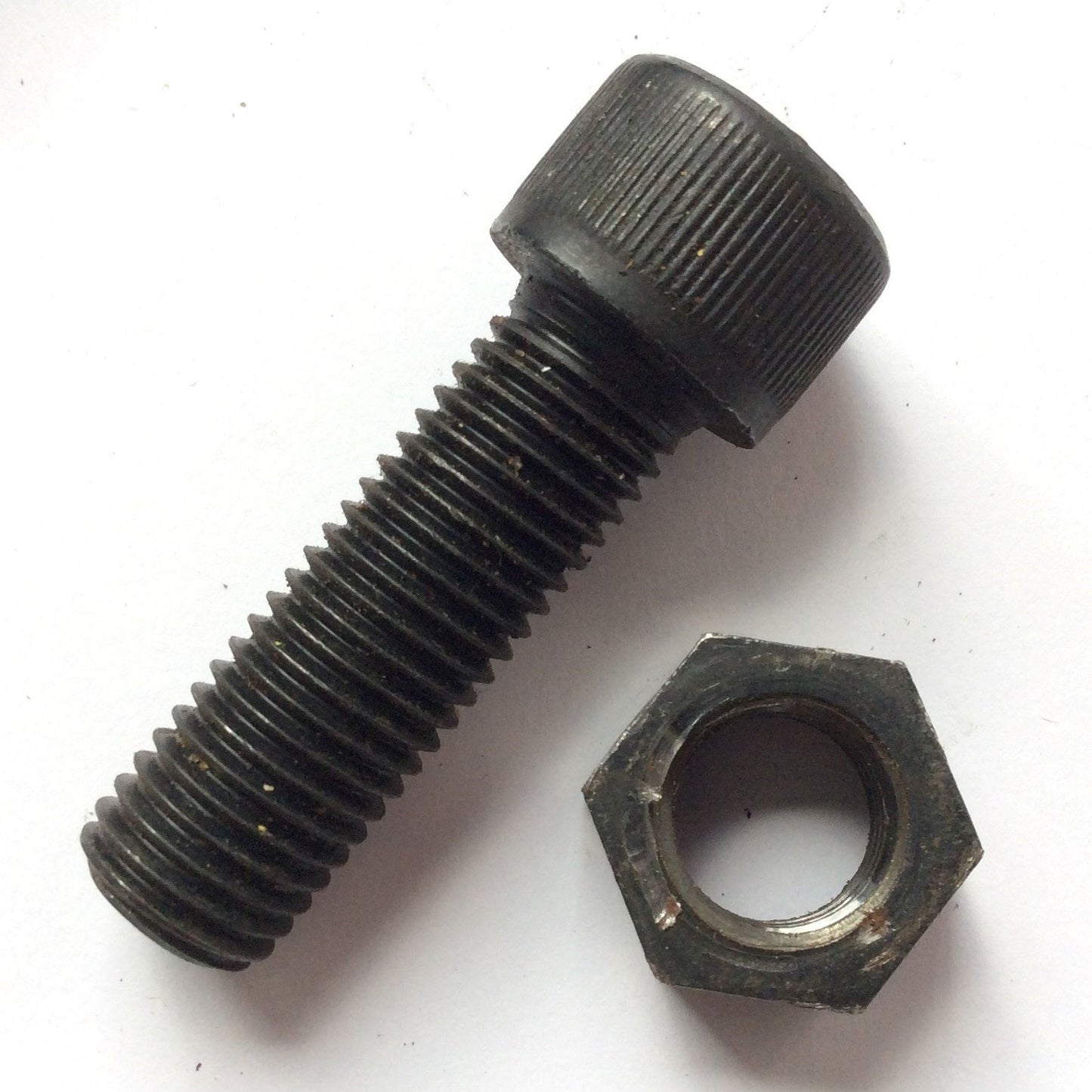Used Lot of 16 Socket Head Allen Cap Steel Screw Bolt Hardware w/ Nut 5/8-11 x 2"