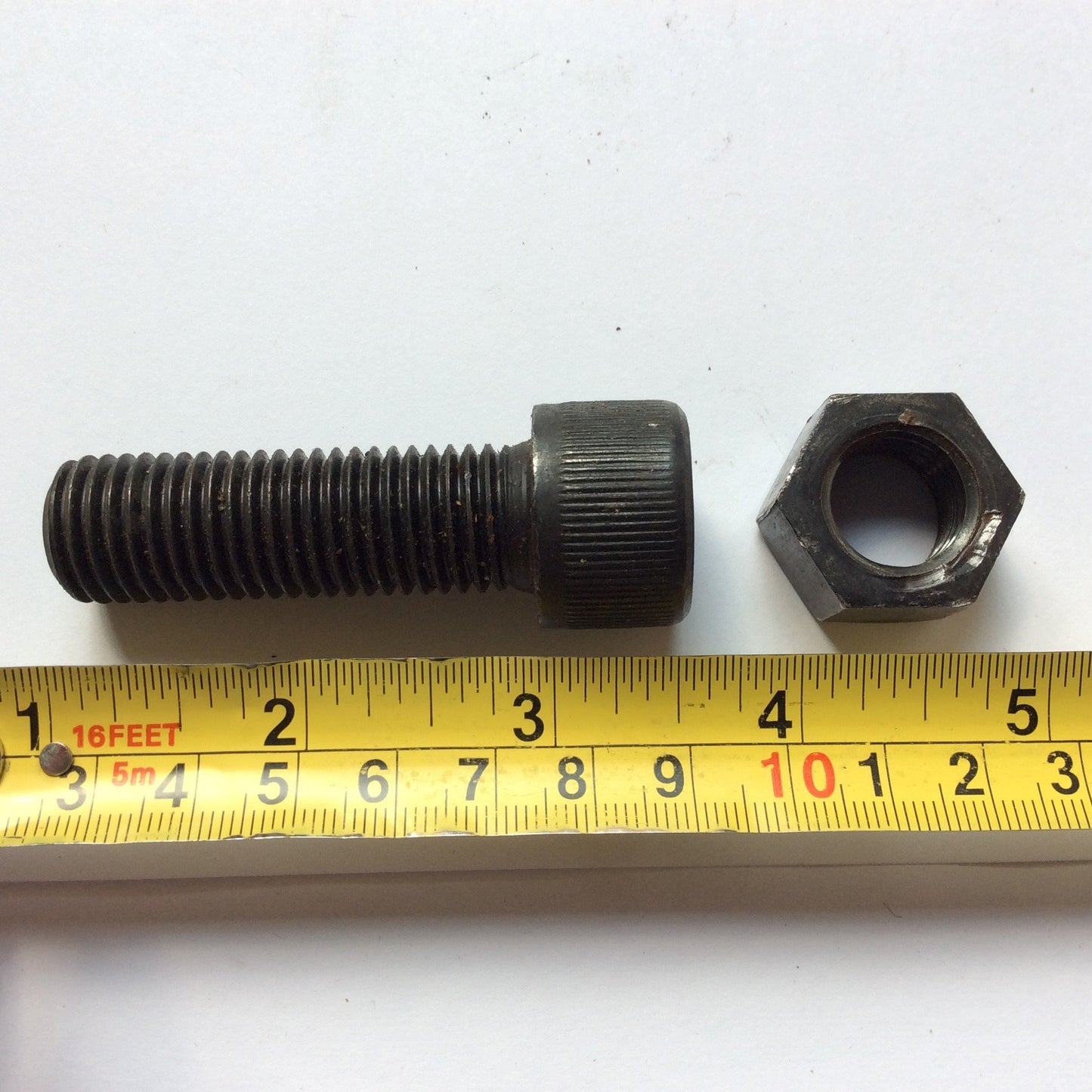 Used Lot of 16 Socket Head Allen Cap Steel Screw Bolt Hardware w/ Nut 5/8-11 x 2"