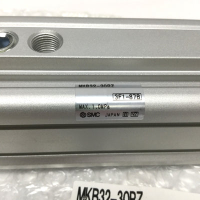 New SMC MKB32-30RZ Rotary Clamp Cylinder 32mm Bore, 30mm Stroke, Rc 1/8, Clockwise