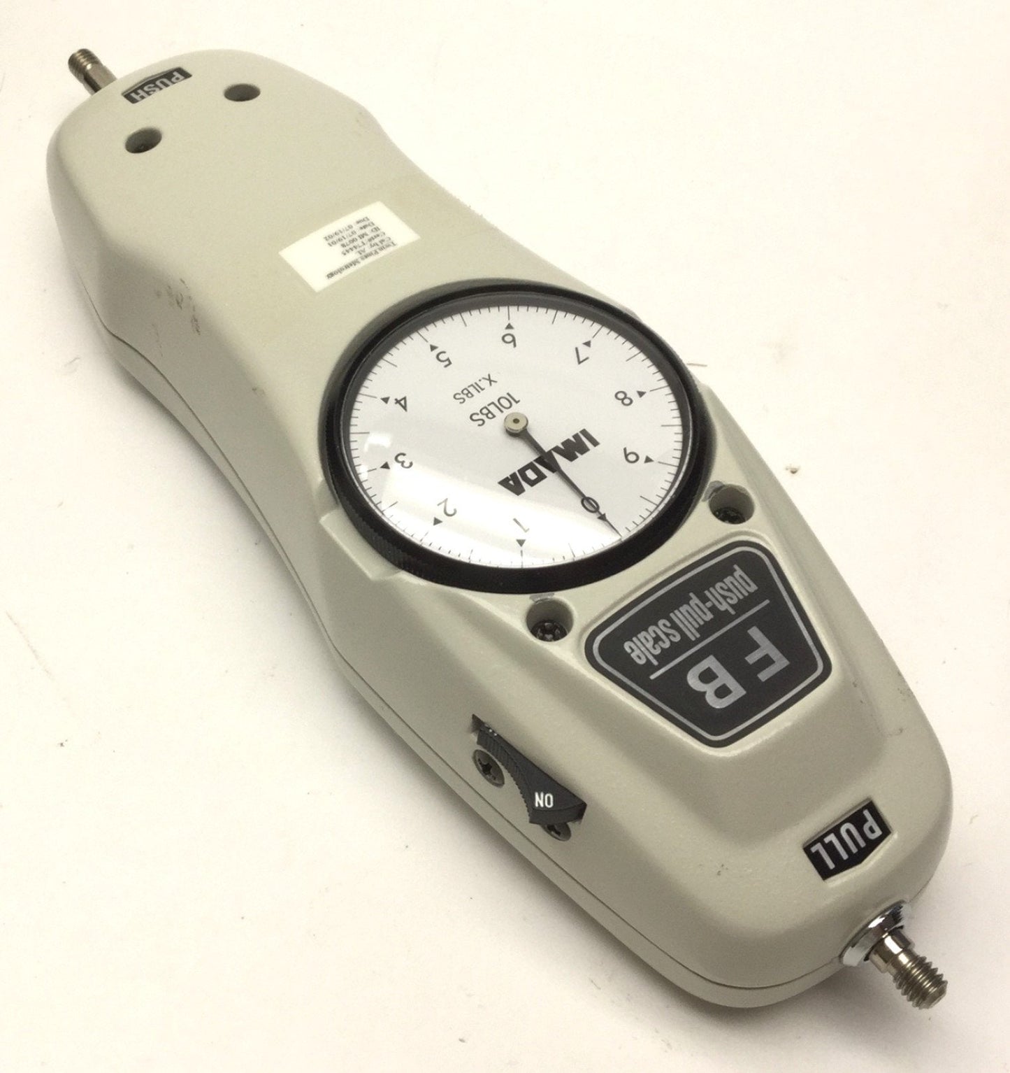 Used Imada FB-10 Push/Pull Scale Force Gauge, 10LBS x 0.1LBS, w/ Accessories and Case