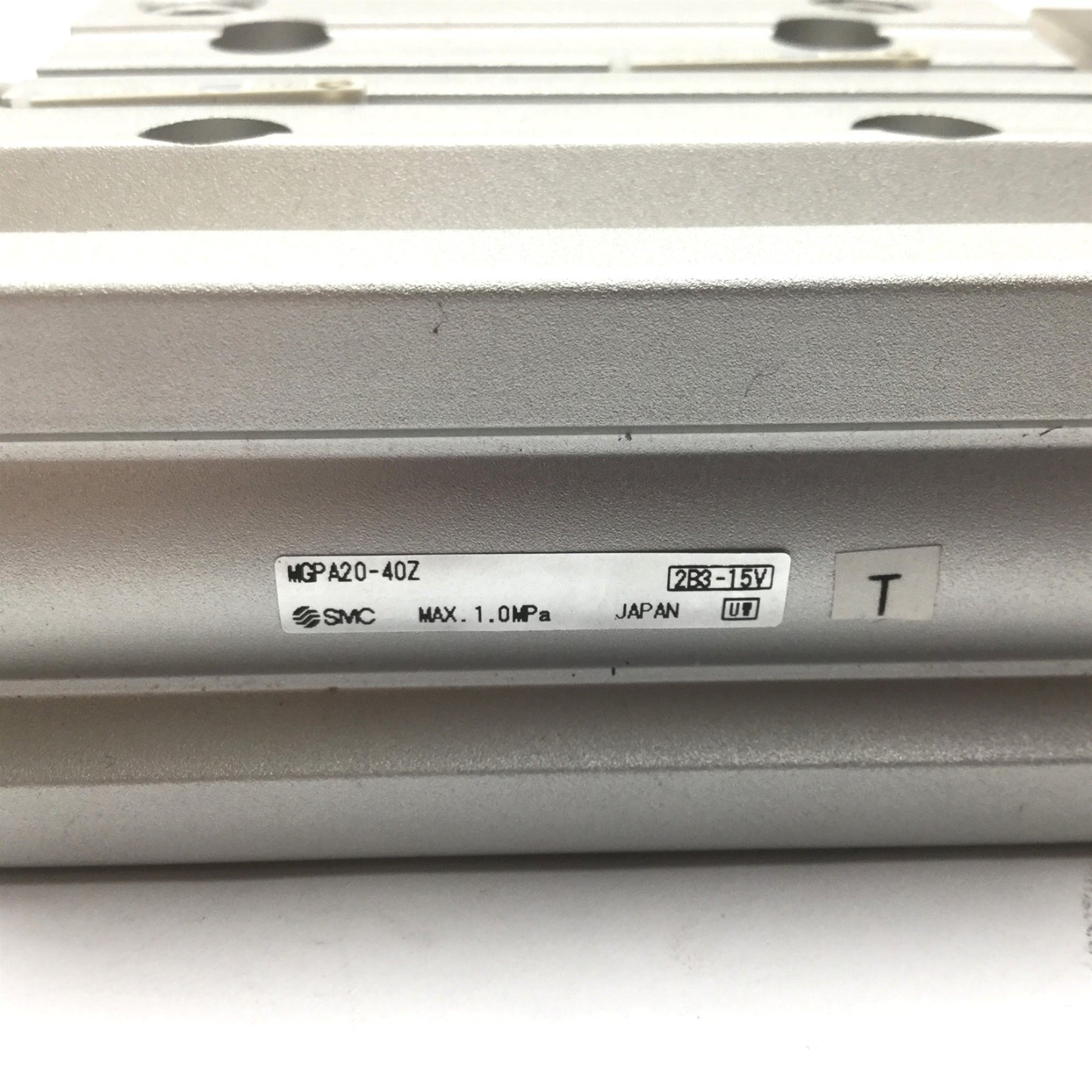 Used SMC MGPA20-40Z Guide Cylinder, Bore: 20mm, Stroke: 40mm, With 2x D-M9P Sensors