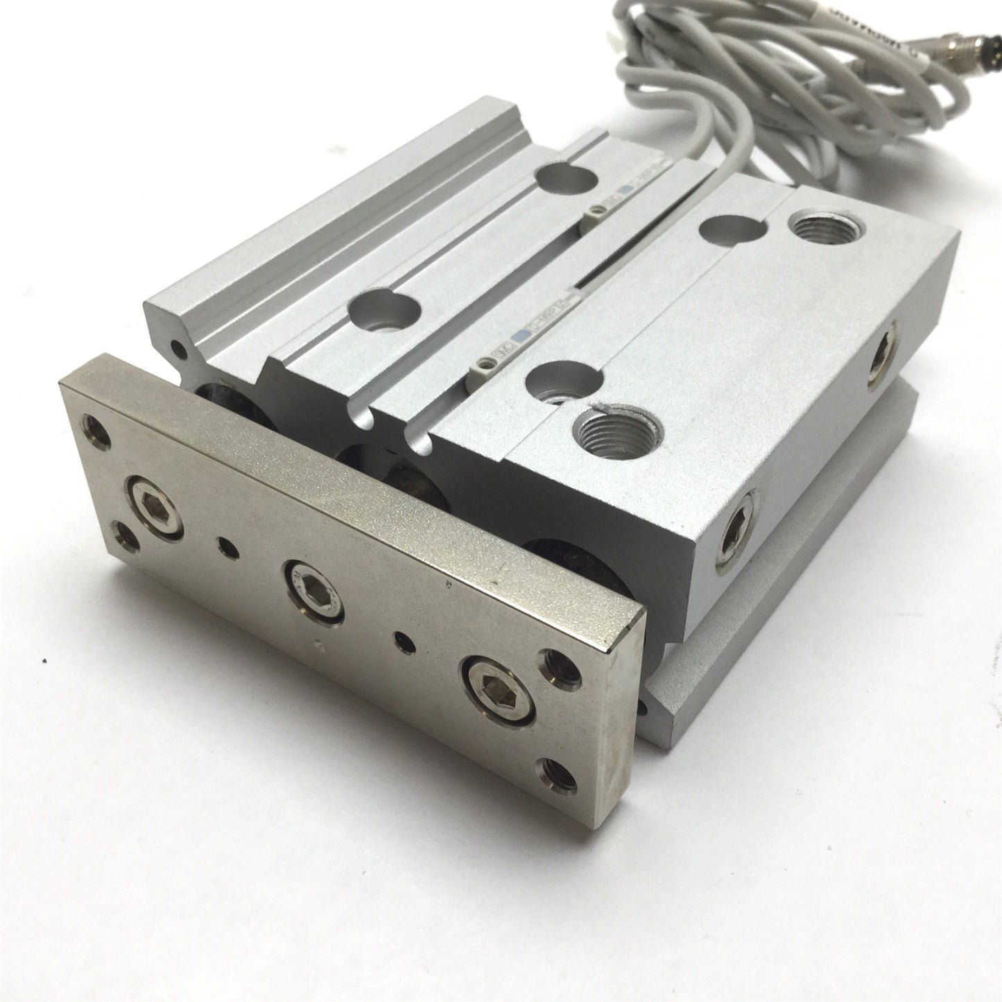 Used SMC MGPA20-40Z Guide Cylinder, Bore: 20mm, Stroke: 40mm, With 2x D-M9P Sensors