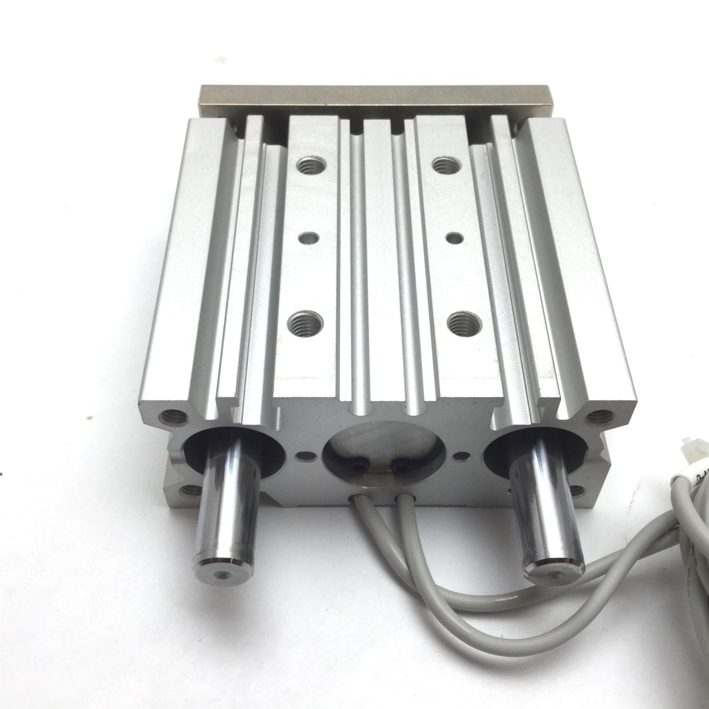 Used SMC MGPA20-40Z Guide Cylinder, Bore: 20mm, Stroke: 40mm, With 2x D-M9P Sensors