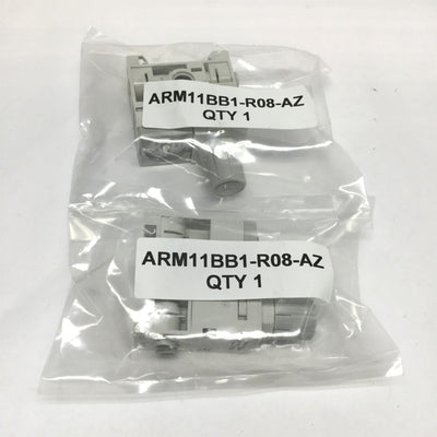 New Lot of 2 SMC ARM11BB1-R08-AZ Manifold Regulator, Individual Supp, 7-100psi, 6mm
