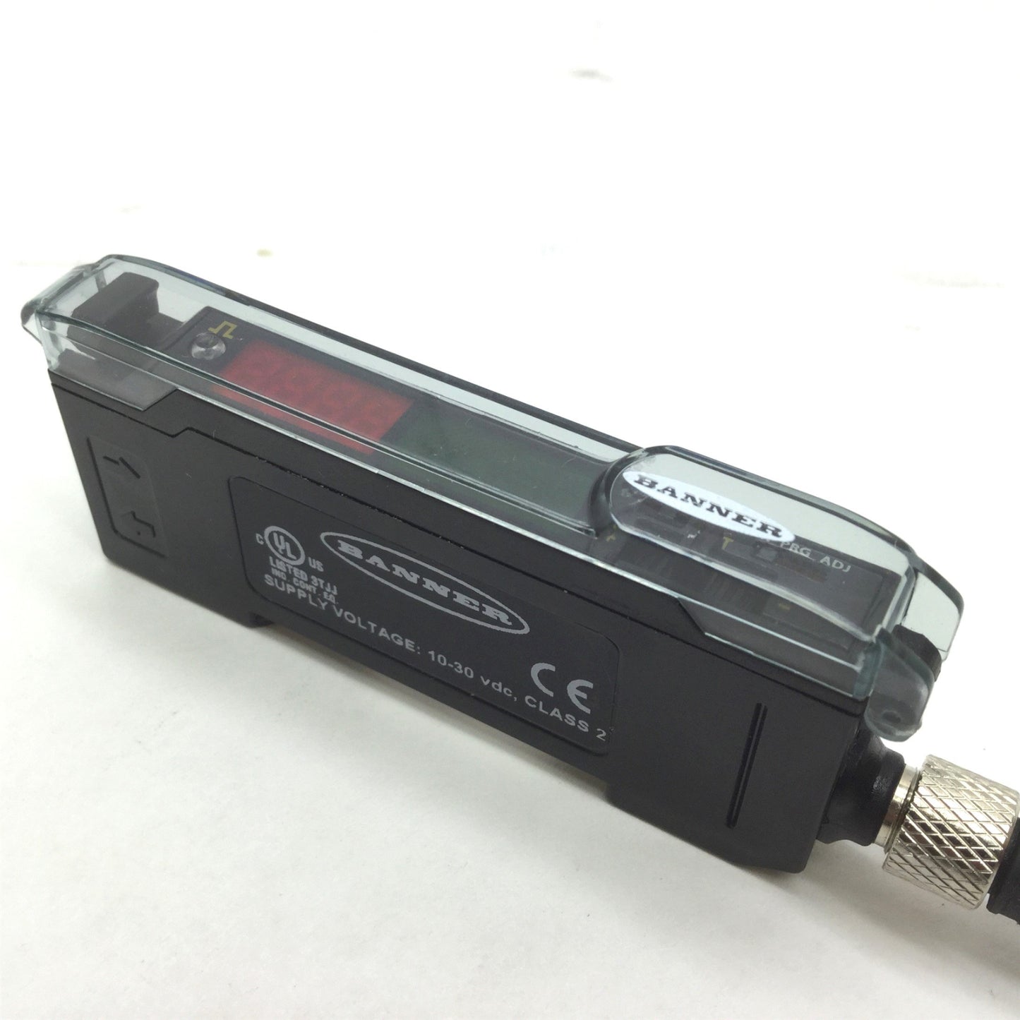 Used Banner DF-G1-PS-Q7 Dual Display Fiber Optic Amplifier 10-30VDC DC 1 PNP Output