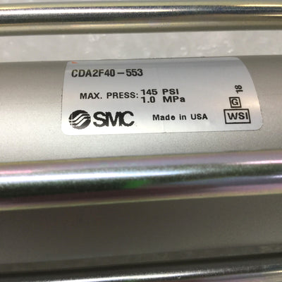 New SMC CDA2F40-553 Tie Rod Air Cylinder, Magnetic Piston, 40mm Bore, 553mm Stroke