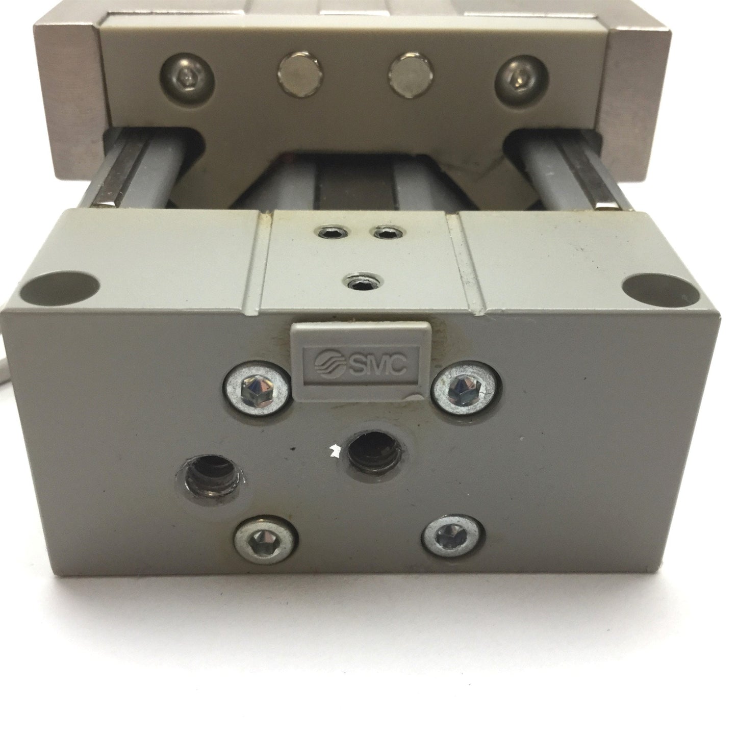 Used SMC MY1C16-200 Rodless Cylinder, Bore: 16mm, Stroke: 200mm, W/ 2x D-M9P Sensors