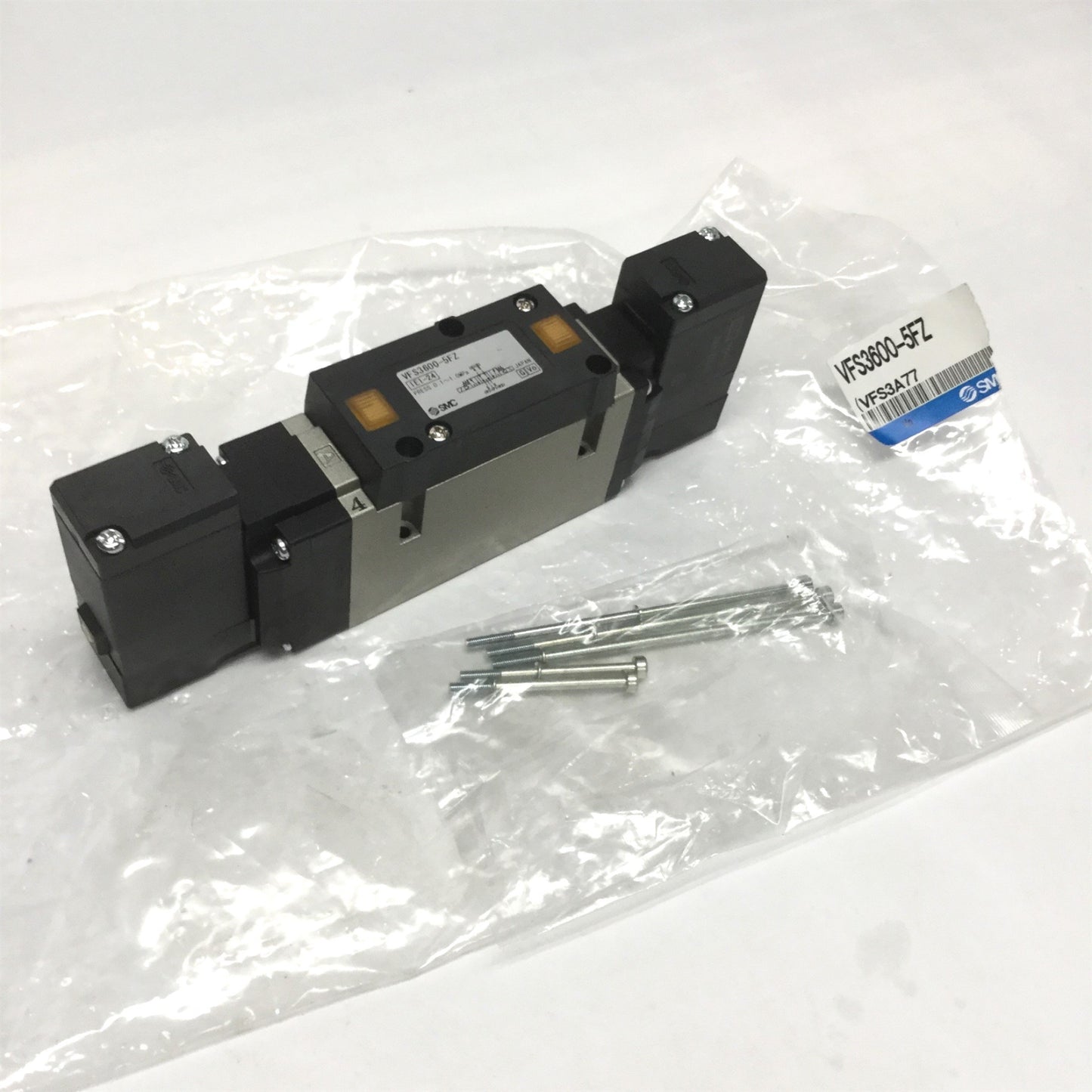 New SMC VFS3600-5FZ Double Check Solenoid Air Valve 5-Port, 3-Position, 24VDC