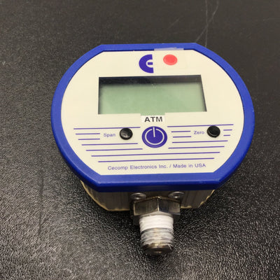 Used Cecomp DPG1000B7ATMG-10 Pressure Gauge, 1/4" NPT, Range: 0-1000psi