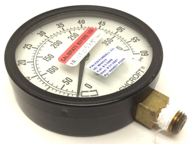 Used Ashcroft 405-06 Pressure Gauge, Face: 3-5/8", 0-60psi (0-400kPa), 1/4"NPT