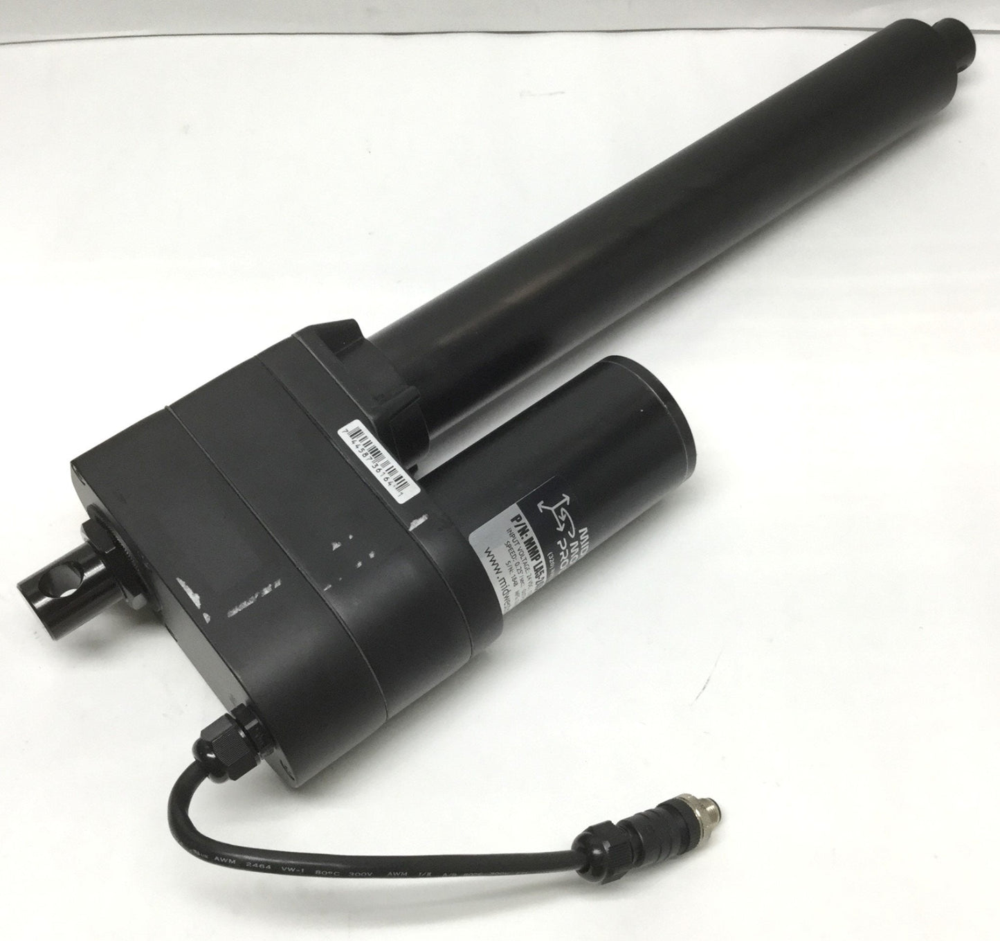 Used Midwest Motion MMP LA5-24V-40-A-300-P Linear Actuator 24VDC 12" Stroke, .25"/sec
