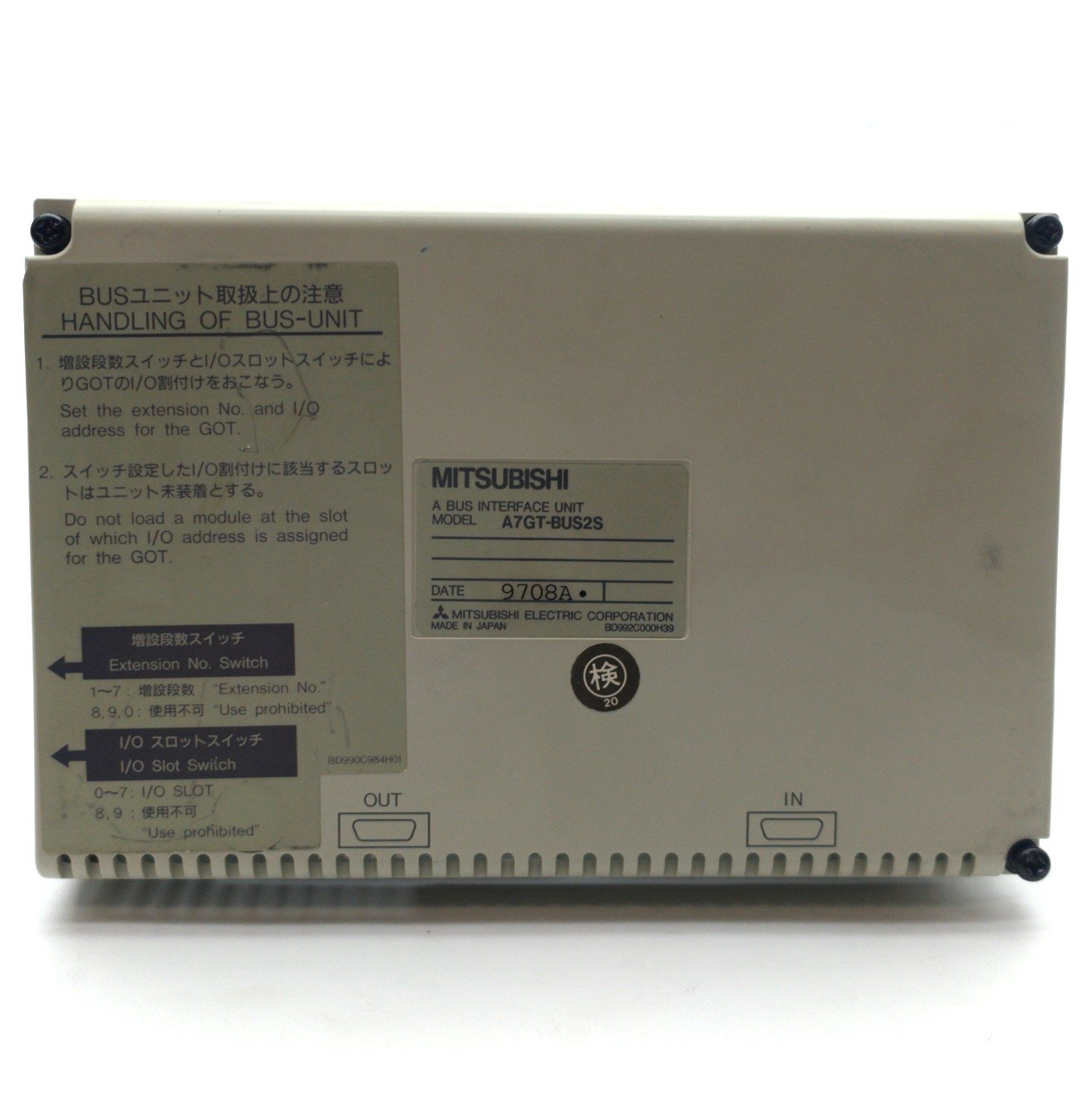 Used Mitsubishi A7GT-BUS2S Bus Interface Unit, 2x 50-Pin SCSI for A850GOT-SBD