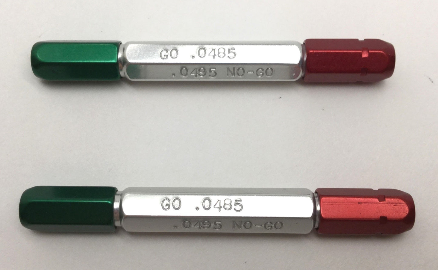 Used Lot of 2 Meyer Gage 0.0485 & 0.0495 GO/NO-GO Pin Plug Gages