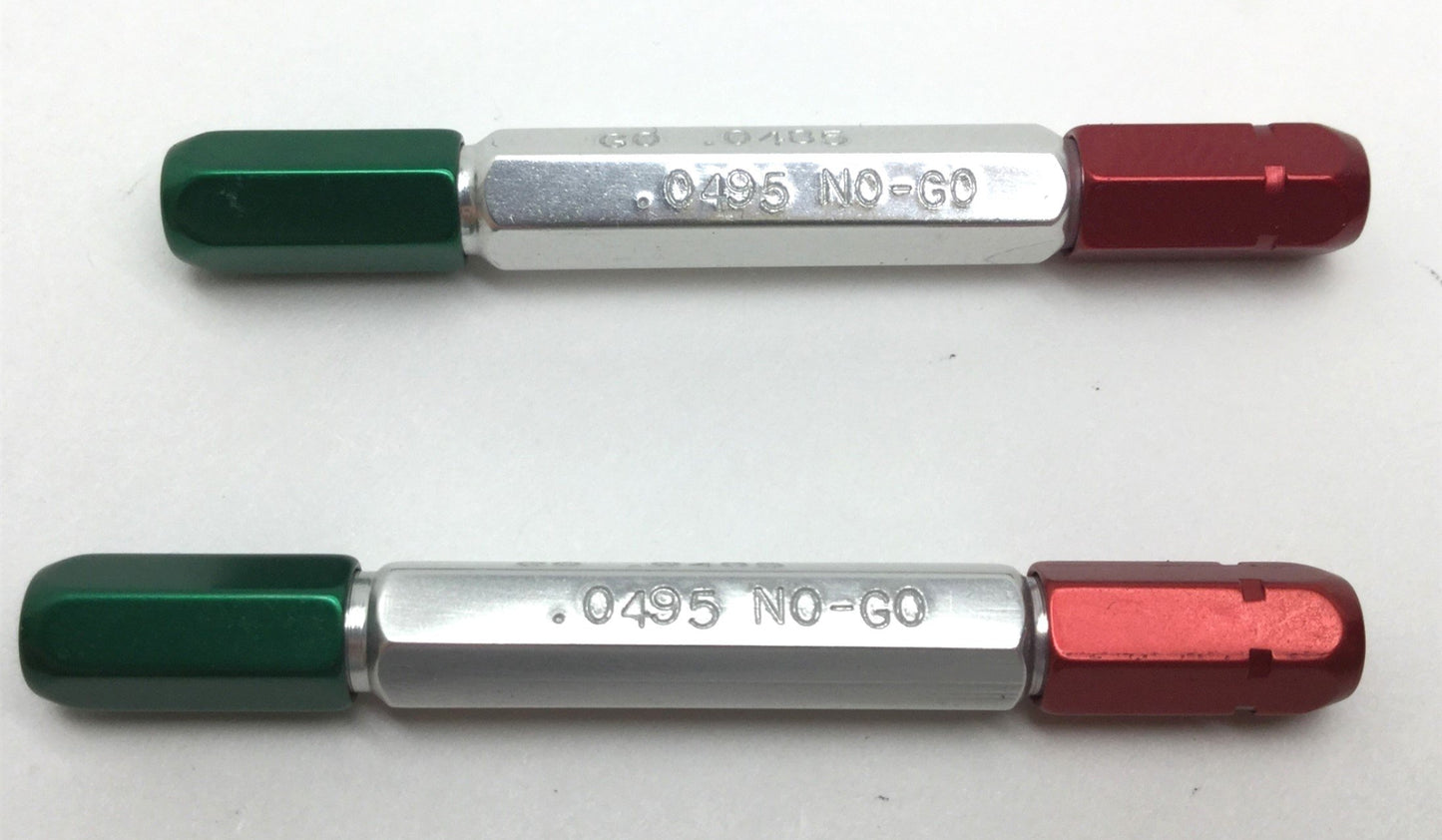 Used Lot of 2 Meyer Gage 0.0485 & 0.0495 GO/NO-GO Pin Plug Gages