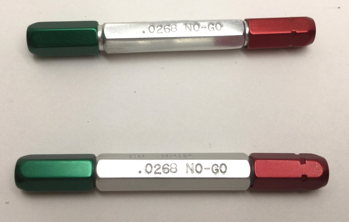 Used Lot of 2 Meyer Gage 0.0262 & 0.0268 GO/NO-GO Pin Plug Gages