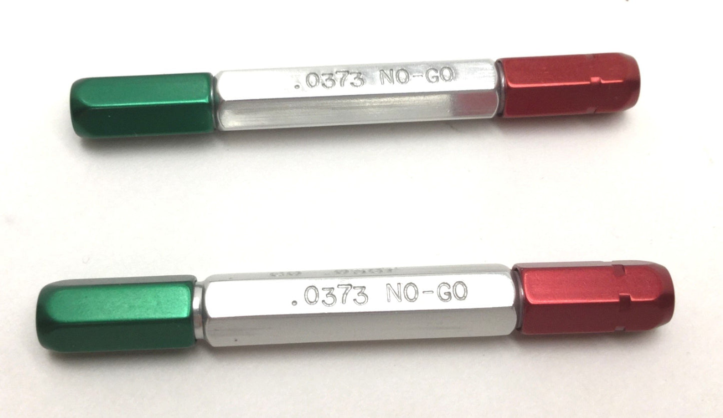 Used Lot of 2 Meyer Gage 0.0367 & 0.0373 GO/NO-GO Pin Plug Gages