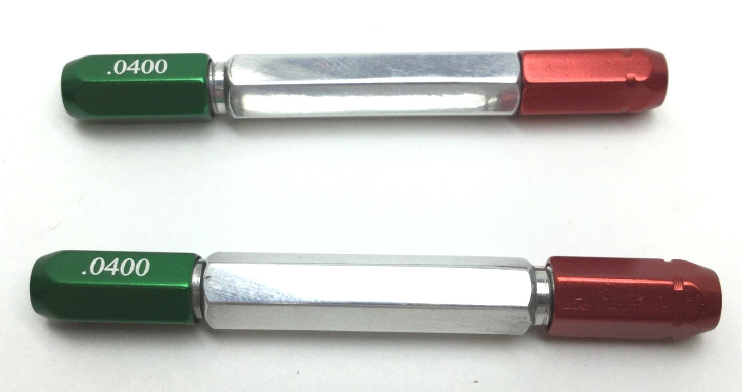 Used Lot of 2 Meyer Gage 0.0400 & 0.0415 GO/NO-GO Pin Plug Gages