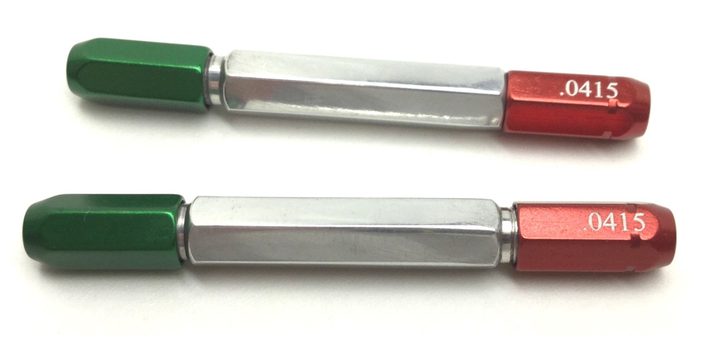 Used Lot of 2 Meyer Gage 0.0400 & 0.0415 GO/NO-GO Pin Plug Gages