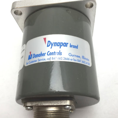 Used Dynapar HA725100000000 Encoder, Shaft: 3/8" Diameter, Input Voltage: 10-30VDC