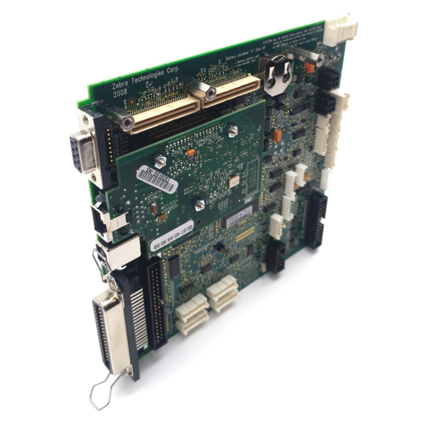 Used Zebra 23630-100 Rev. C Main Control Board, USB, Serial, For R110xi4 Printer