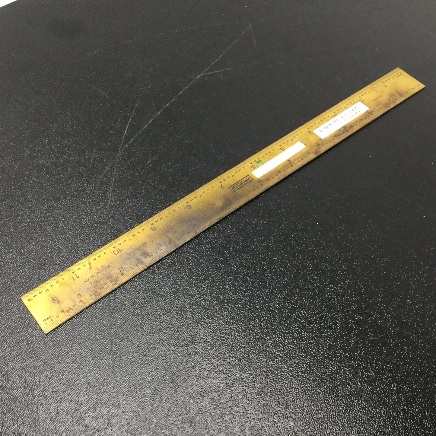Used Fowler 52-399-012 Rigid Golden Rule 12"/300mm, Graduation: mm, .5mm, 1/64, 1/32