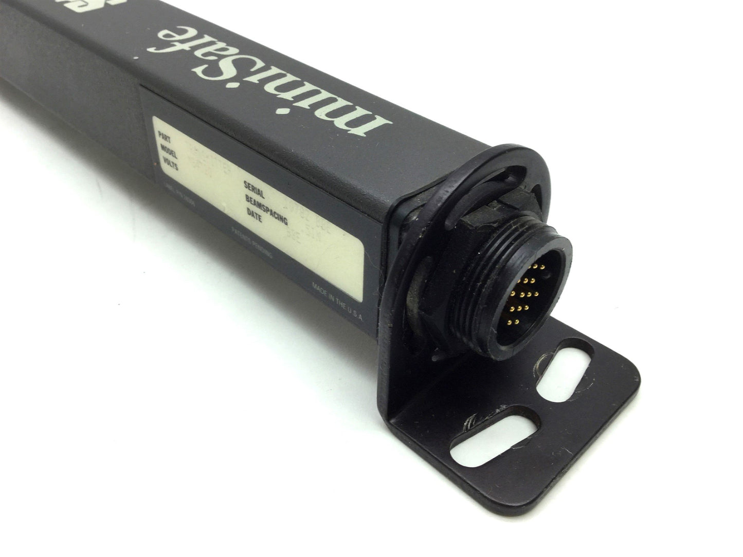 Used STI MiniSafe MS4320 Light Curtain Transmitter & Receiver, Beam: 0.5", L: 19.5"