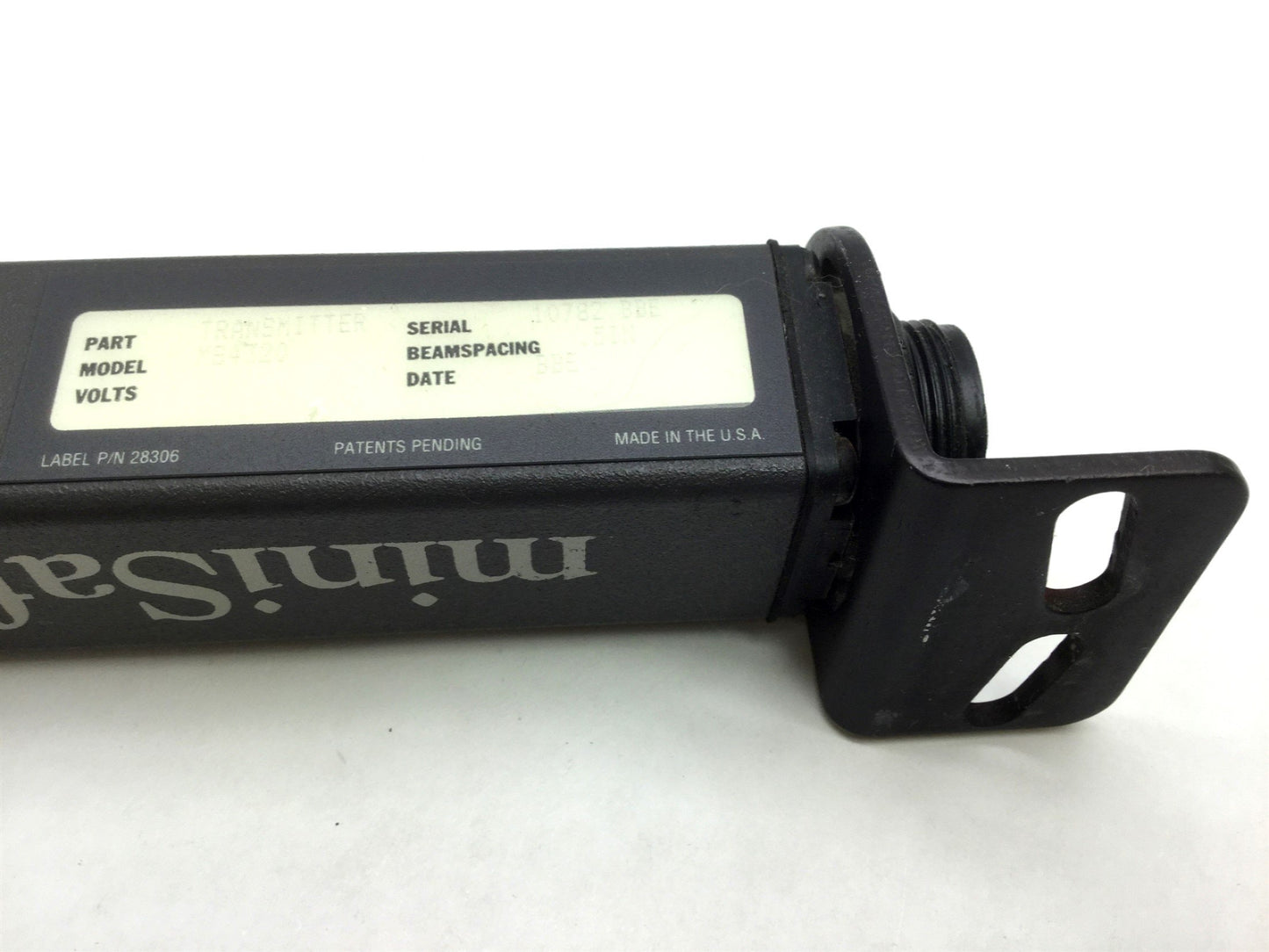 Used STI MiniSafe MS4320 Light Curtain Transmitter & Receiver, Beam: 0.5", L: 19.5"