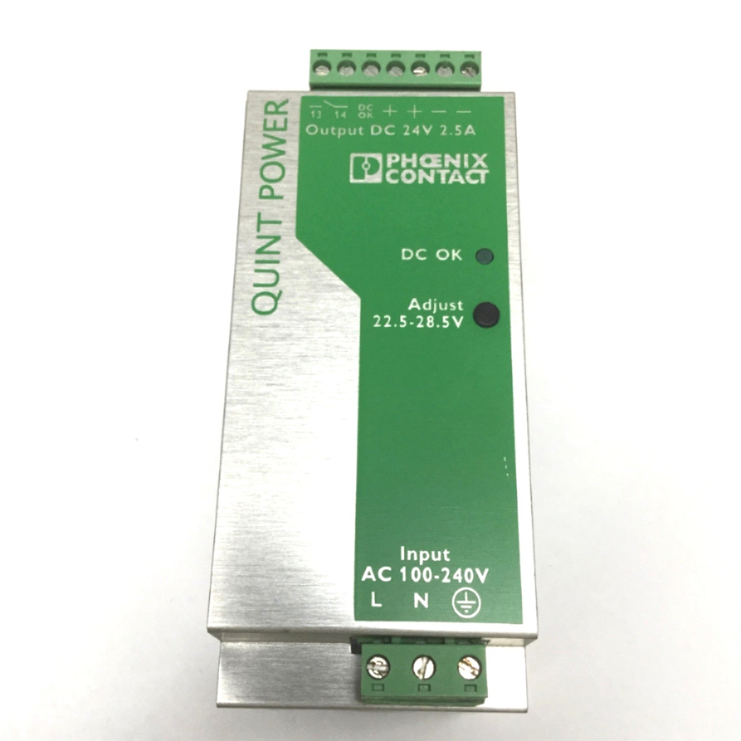 Used Phoenix Quint-PS-100-240AC/24DC/2,5 Power Supply 100-240VAC IN, 24VDC 2.5A OUT