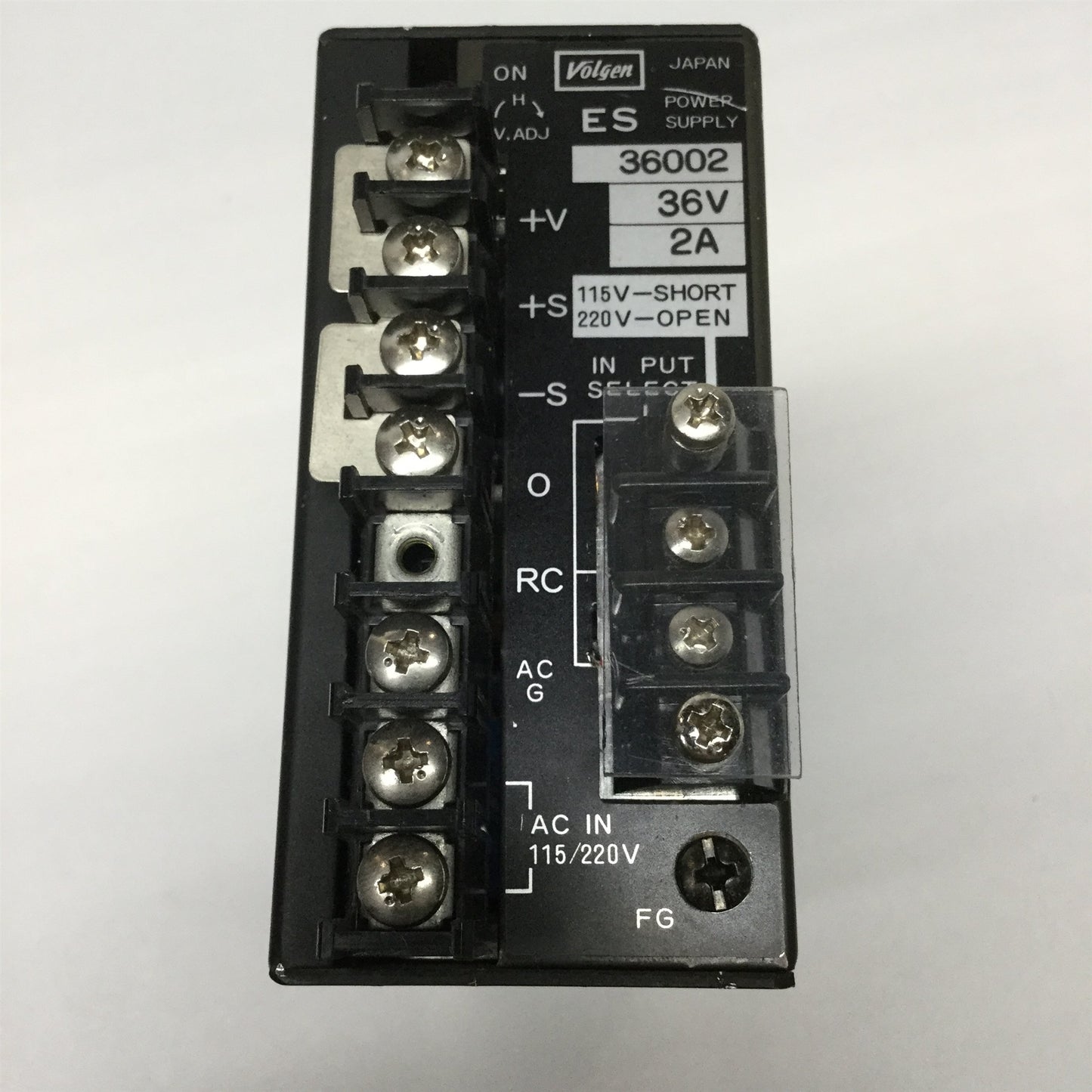 Used Volgen ES-36002 Power Supply 115/220VAC IN, 36VDC 2A OUT