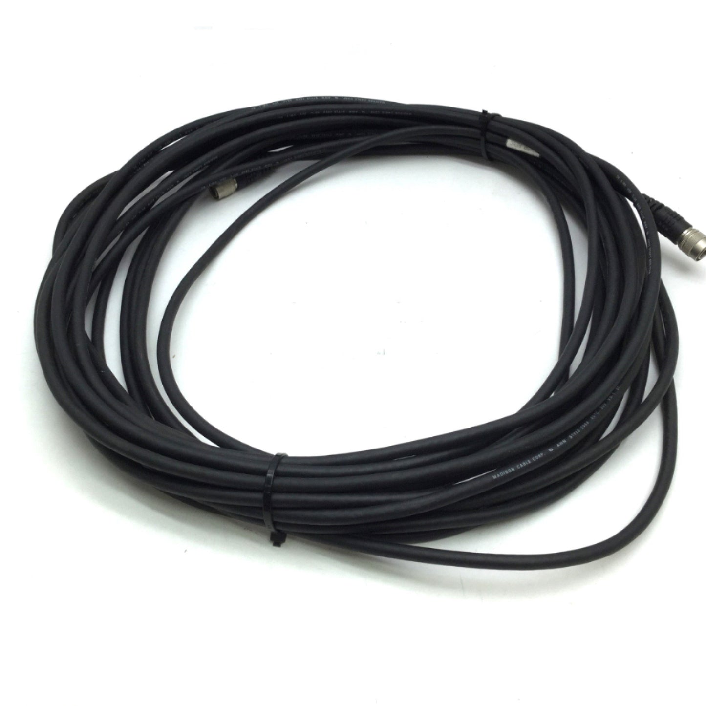 Used Camera Cable 12-Pin Hirose Round QD Male to Female 50' Long for Sony XC-Series