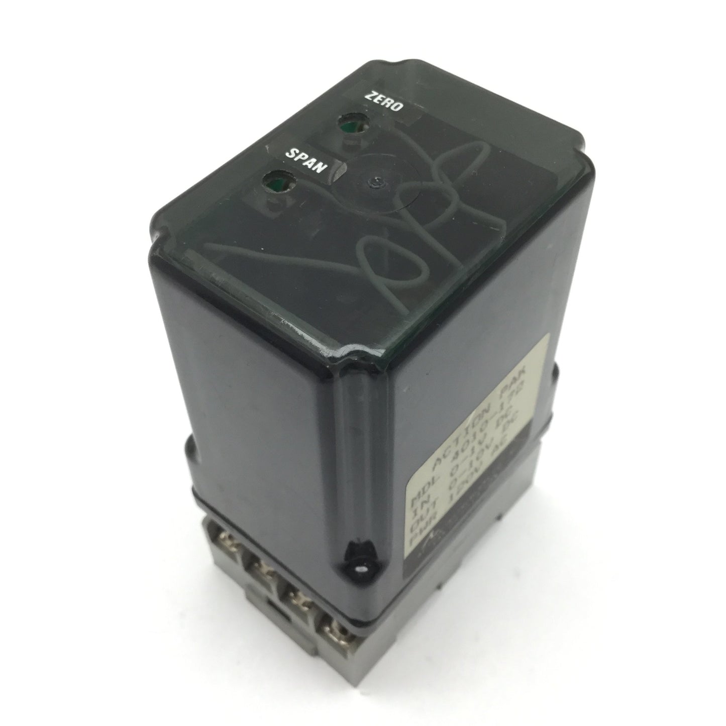 Used Action Pak 4010-172 DC-Input Isolating Signal Conditioner Relay, Power: 120VAC