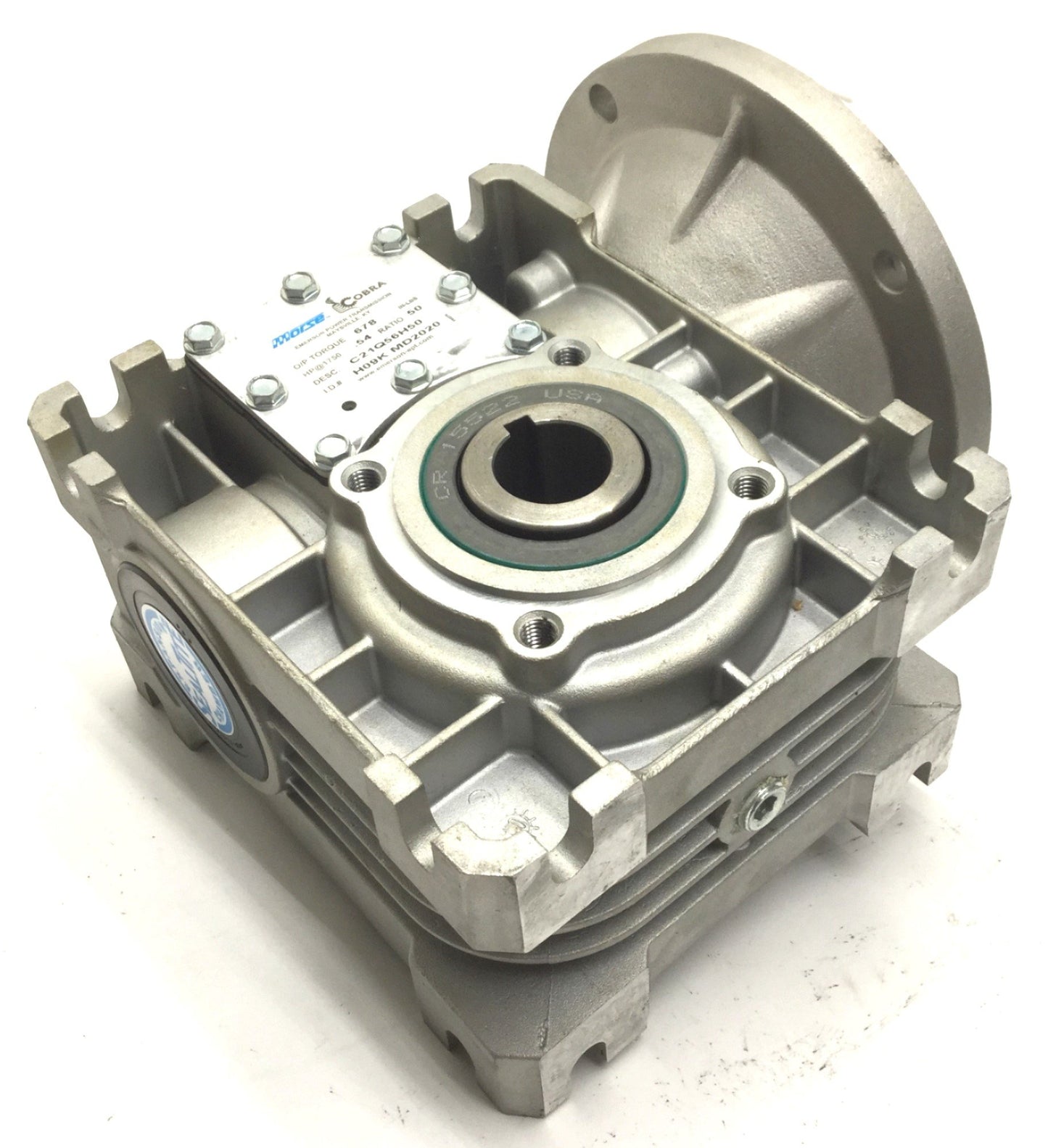 New – Open box New Morse 216Q56H50 Worm Gear Reducer 50:1, O/P Torque: 678 In-lbs, .54HP@1750