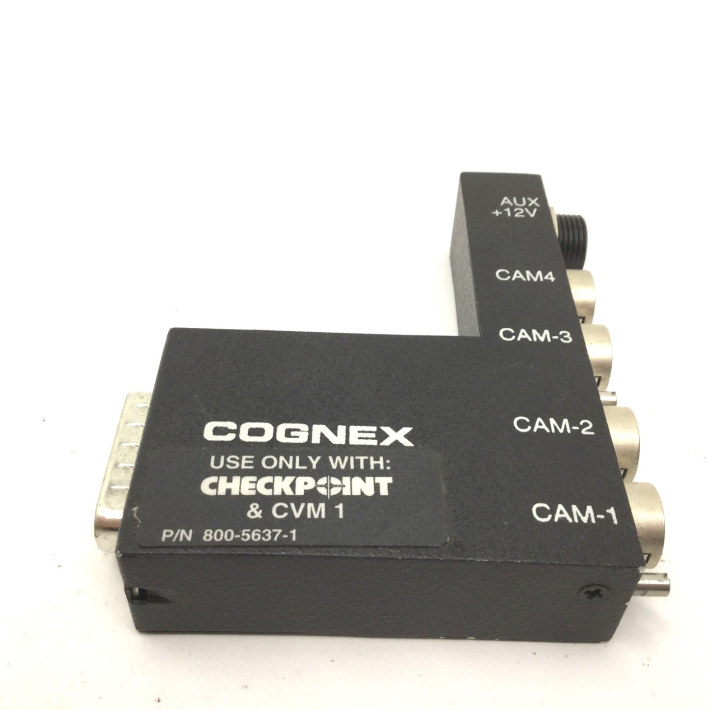 Used Cognex 800-5637-1 Camera Breakout Box, Goes to Checkpoint and CVM1