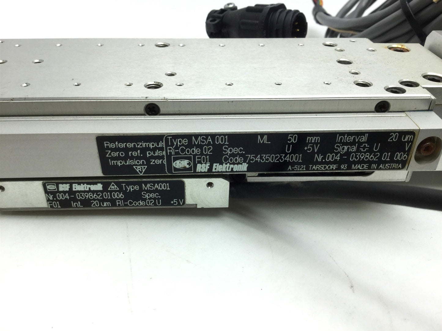Used Parker 801-1327-E Linear Actuator Ball Screw , 50mm Travel, Compumotor Servo