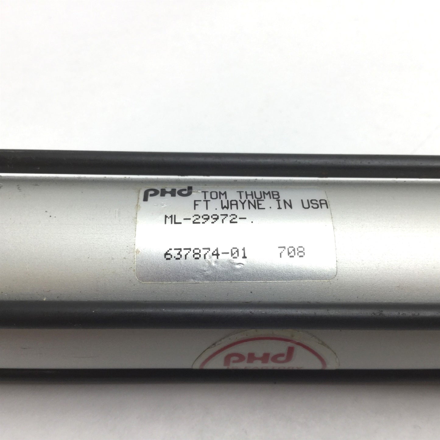 Used PHD ML-29972 Pneumatic Cylinder, Stroke: 5.5", Bore: ~1.25", Ports: 1/8" NPT