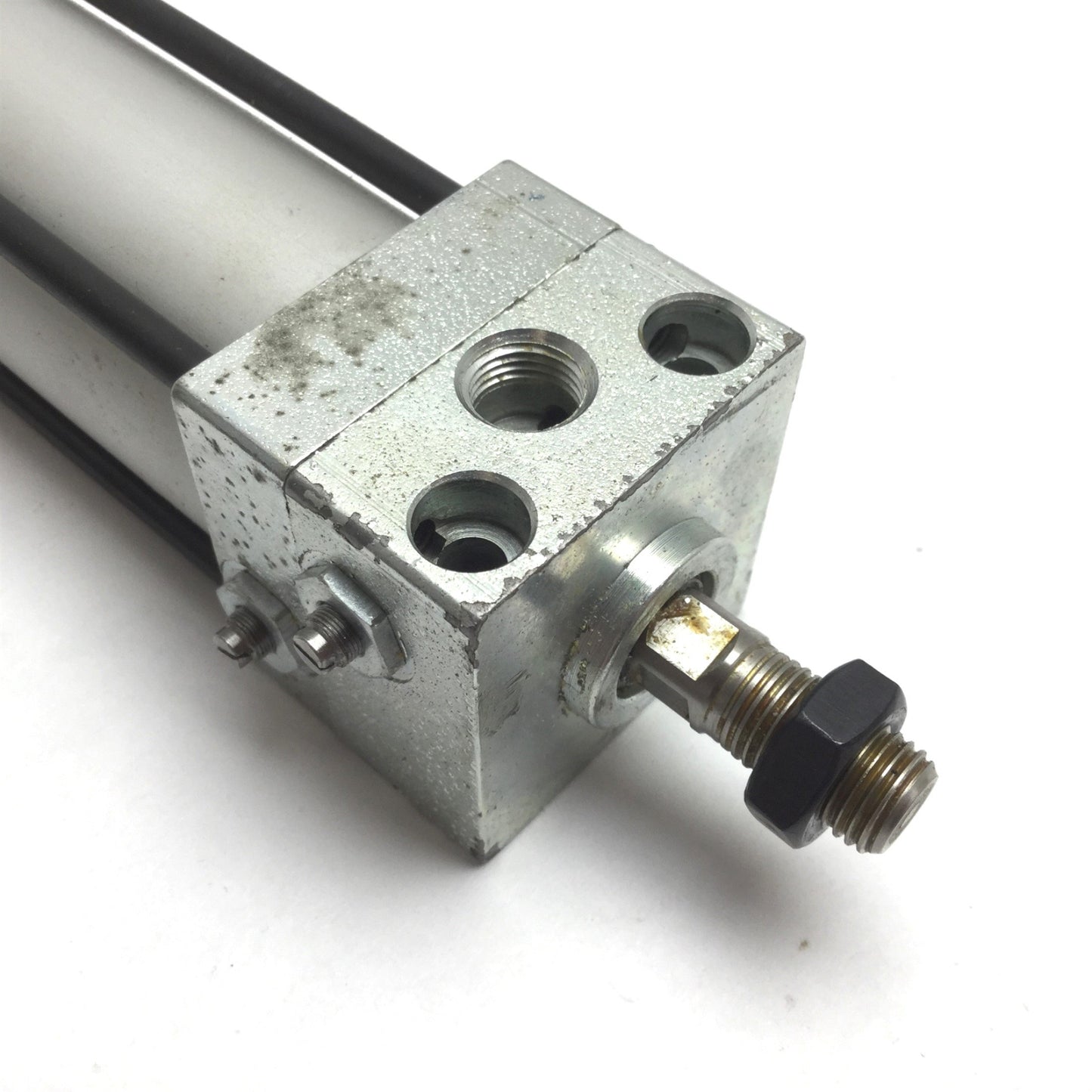 Used PHD ML-29972 Pneumatic Cylinder, Stroke: 5.5", Bore: ~1.25", Ports: 1/8" NPT